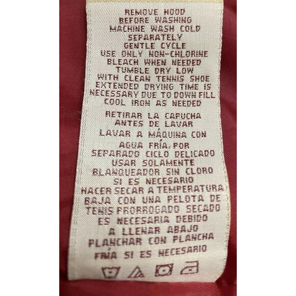 Covington Outerwear Women's Medium Coat Downs Puffer Jacket Red Fur Trim Hood - Picture 12 of 12